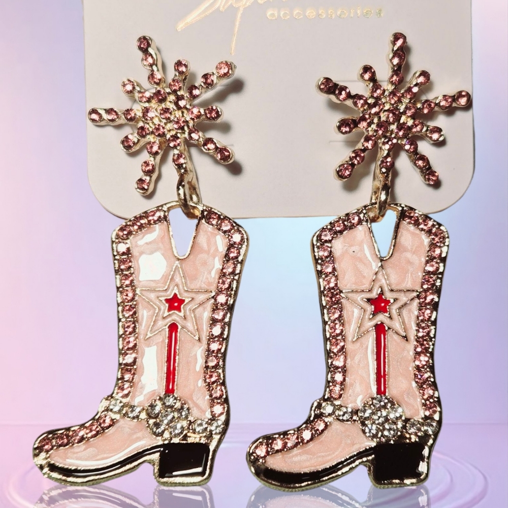 Bling Boot Earrings